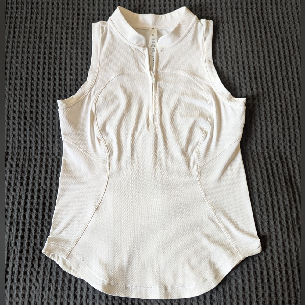 Lululemon Front Zip Mock-Neck Tennis Tank Top